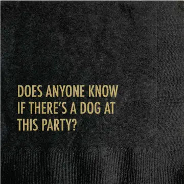 "Dog At Party" Cocktail Napkin