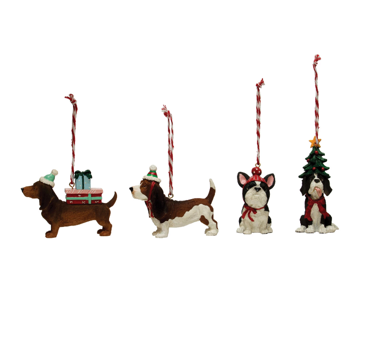 Holiday Dog Ornaments