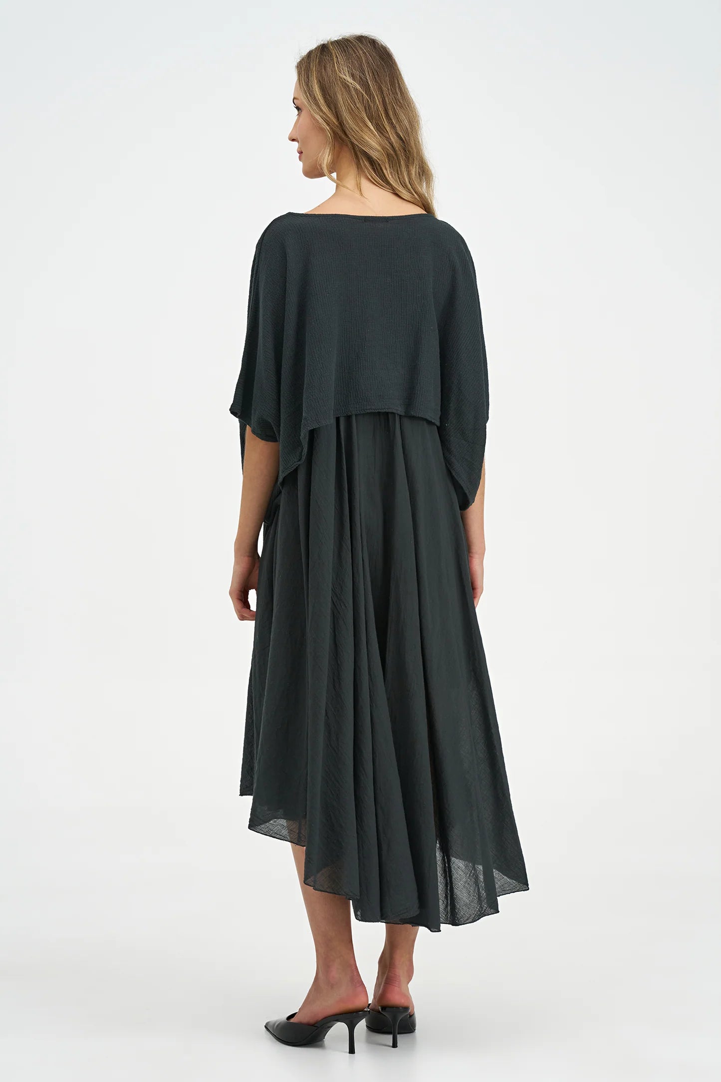 Layered Maxi Dress - Black
