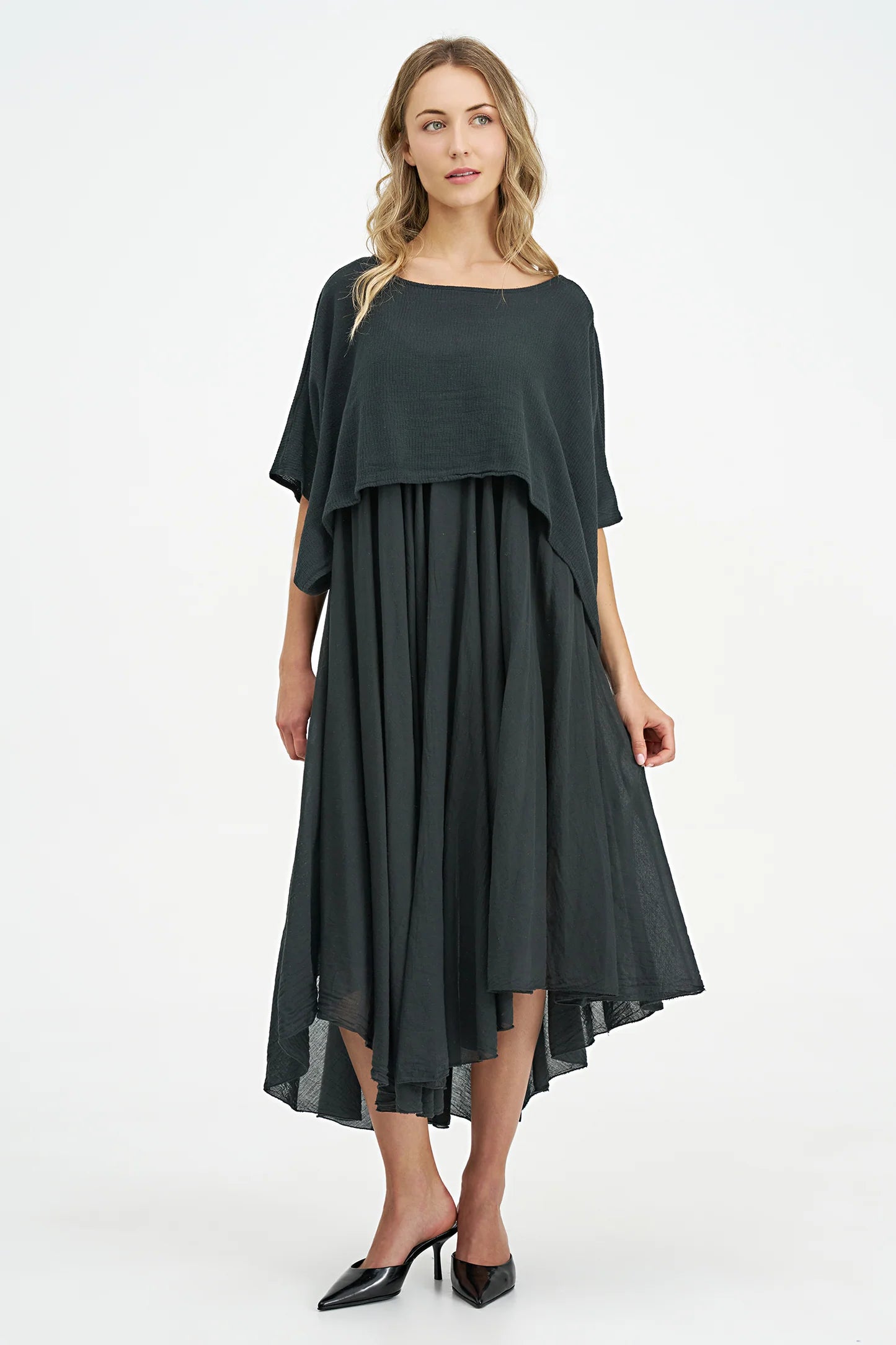 Layered Maxi Dress - Black