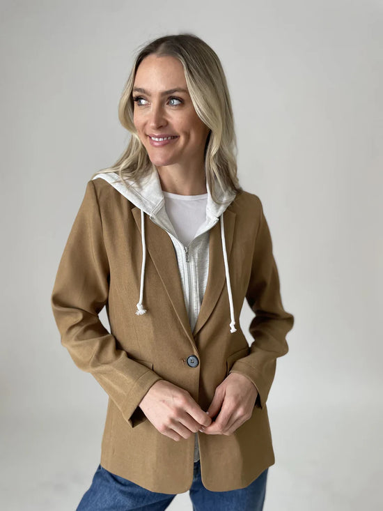 Drew Blazer Sweatshirt - Caramel