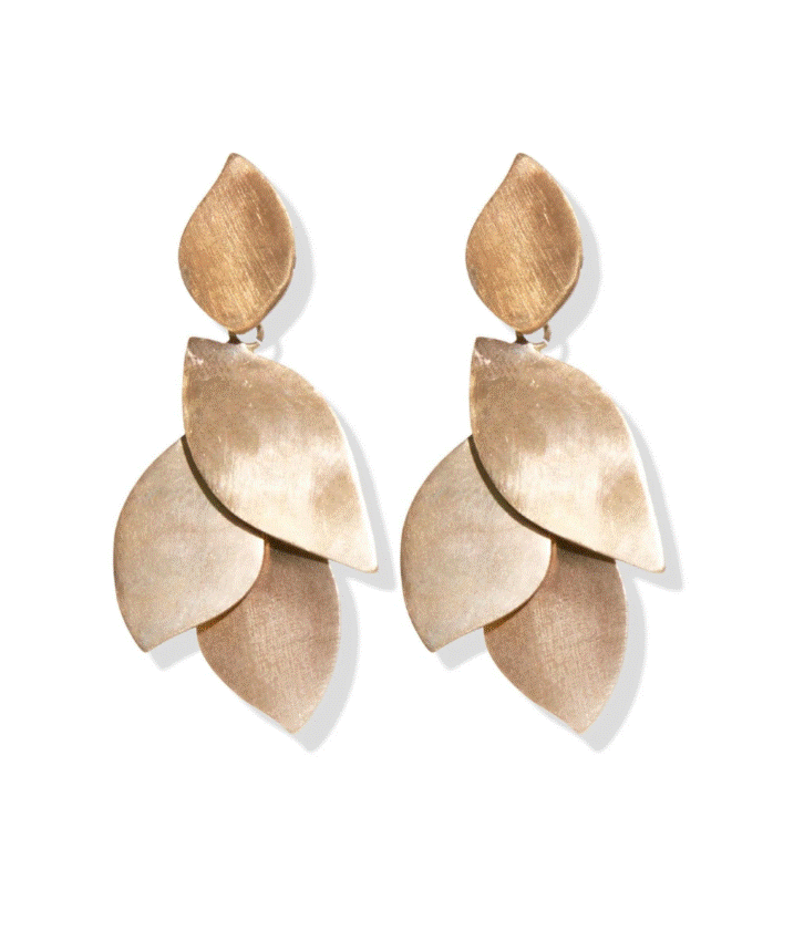 Audrey Four Petal Chandelier Earrings