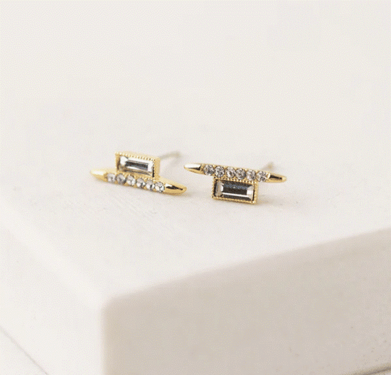 Load image into Gallery viewer, Vendetta Stud Earings - Clear
