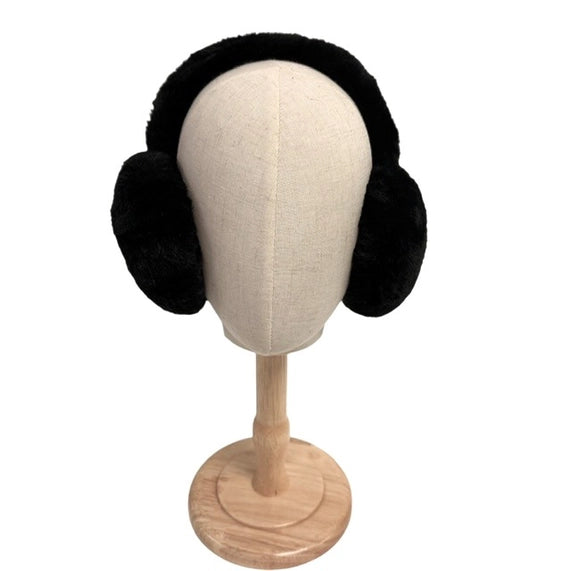 Faux Fur Earmuffs - Black