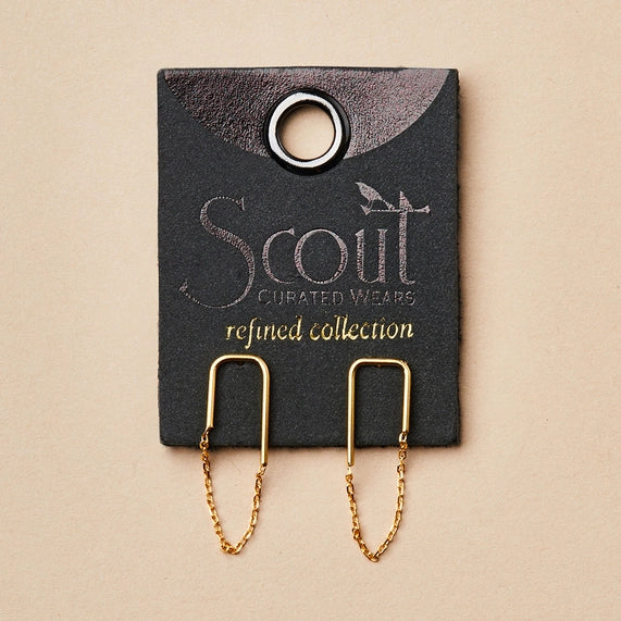 Filament Stud Earrings - Gold Vermeil