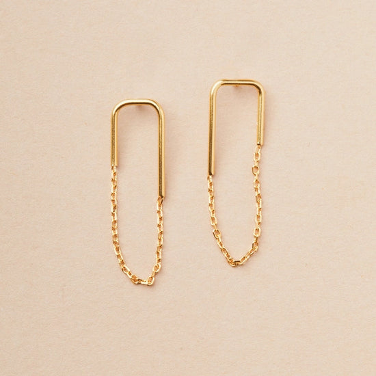 Filament Stud Earrings - Gold Vermeil