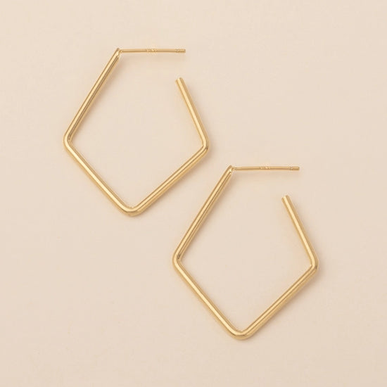 Orion Diamond Hoop Earrings - Gold Vermeil