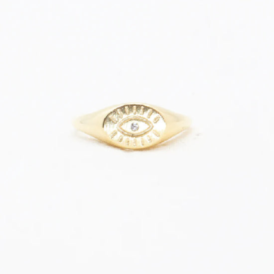 Crystal Evil Eye Ring