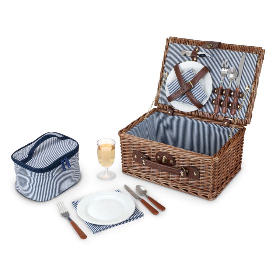 Load image into Gallery viewer, Newport Wicker Picnic Basket
