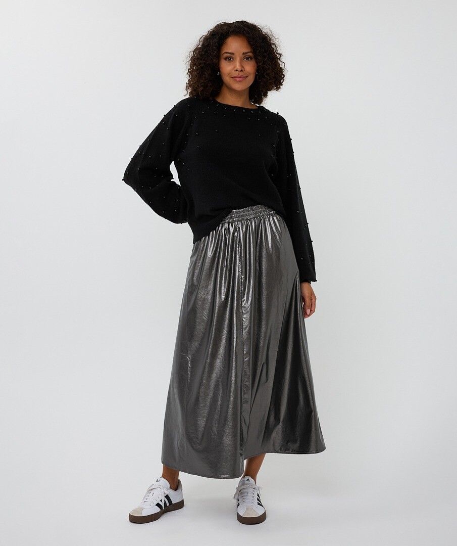 Metallic Skirt - Grey