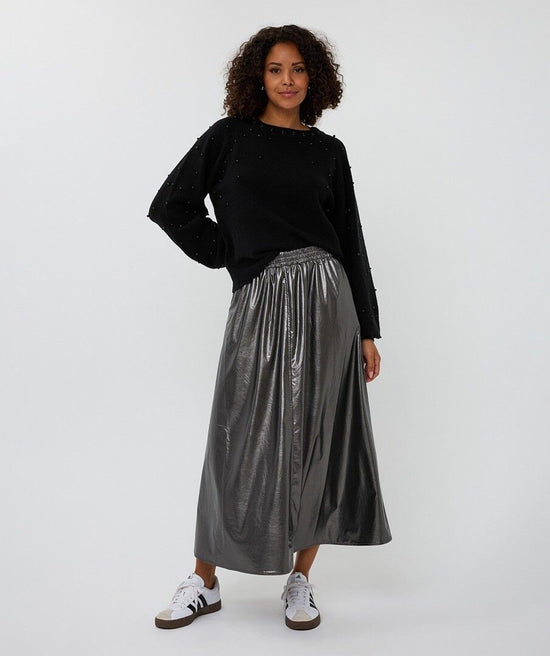 Metallic Skirt - Grey