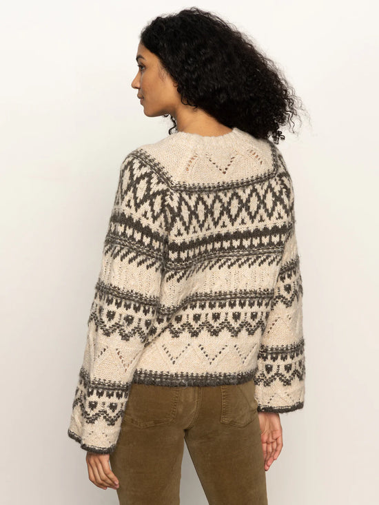 Fair Isle Crew Neck Sweater - Light Oat Multi