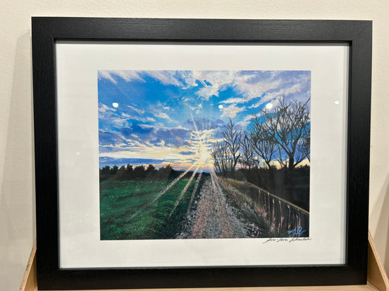 Farm Road in New Haven Framed Print