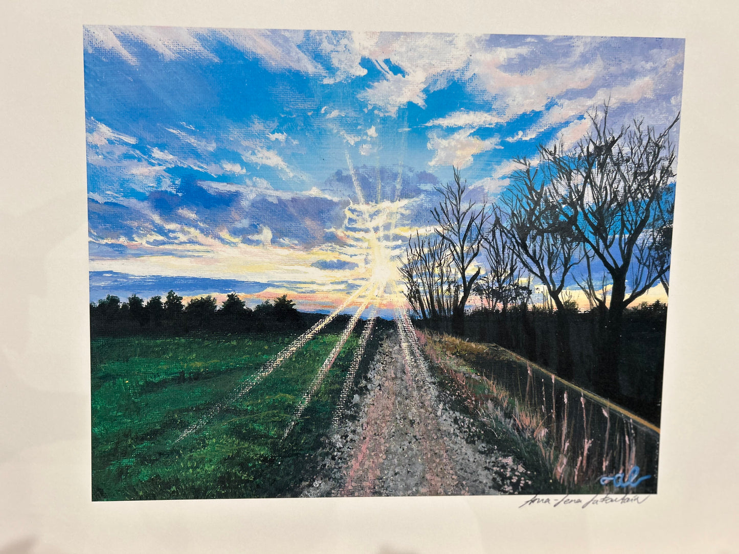 Farm Road in New Haven Print - Unframed