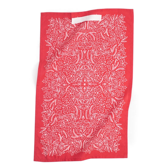 Holiday Floral Tea Towel