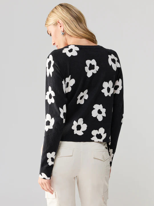 All Day Long Pullover Sweater - Flower Pop