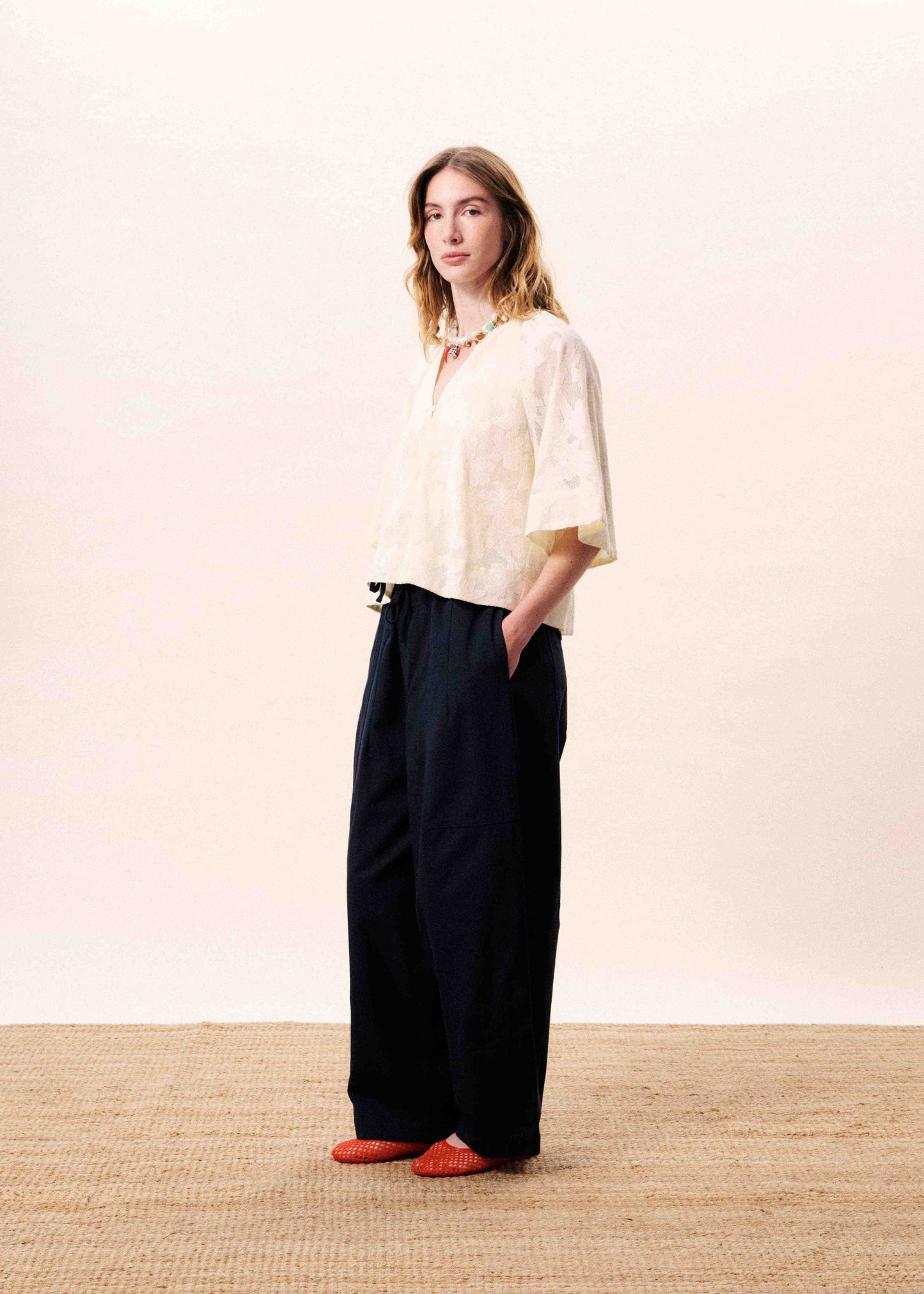 Maresias Lacey Top - Creme