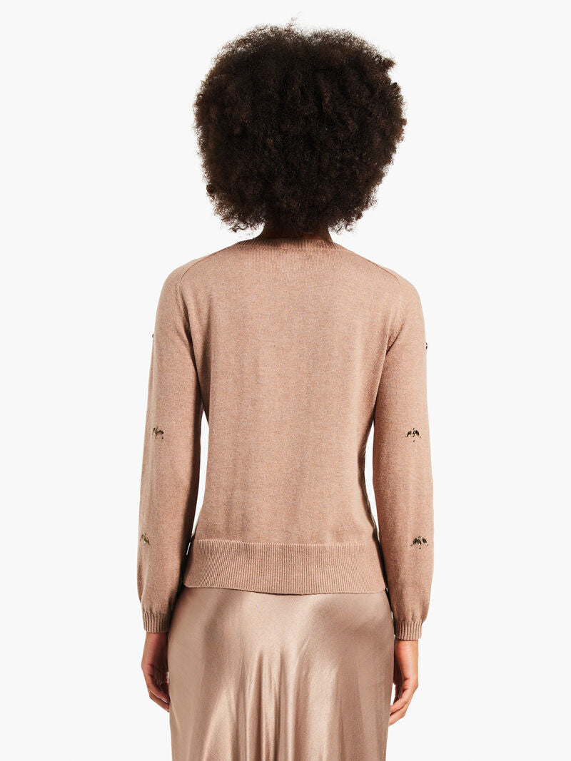 Hidden Gems Pullover Sweater - Macaroon