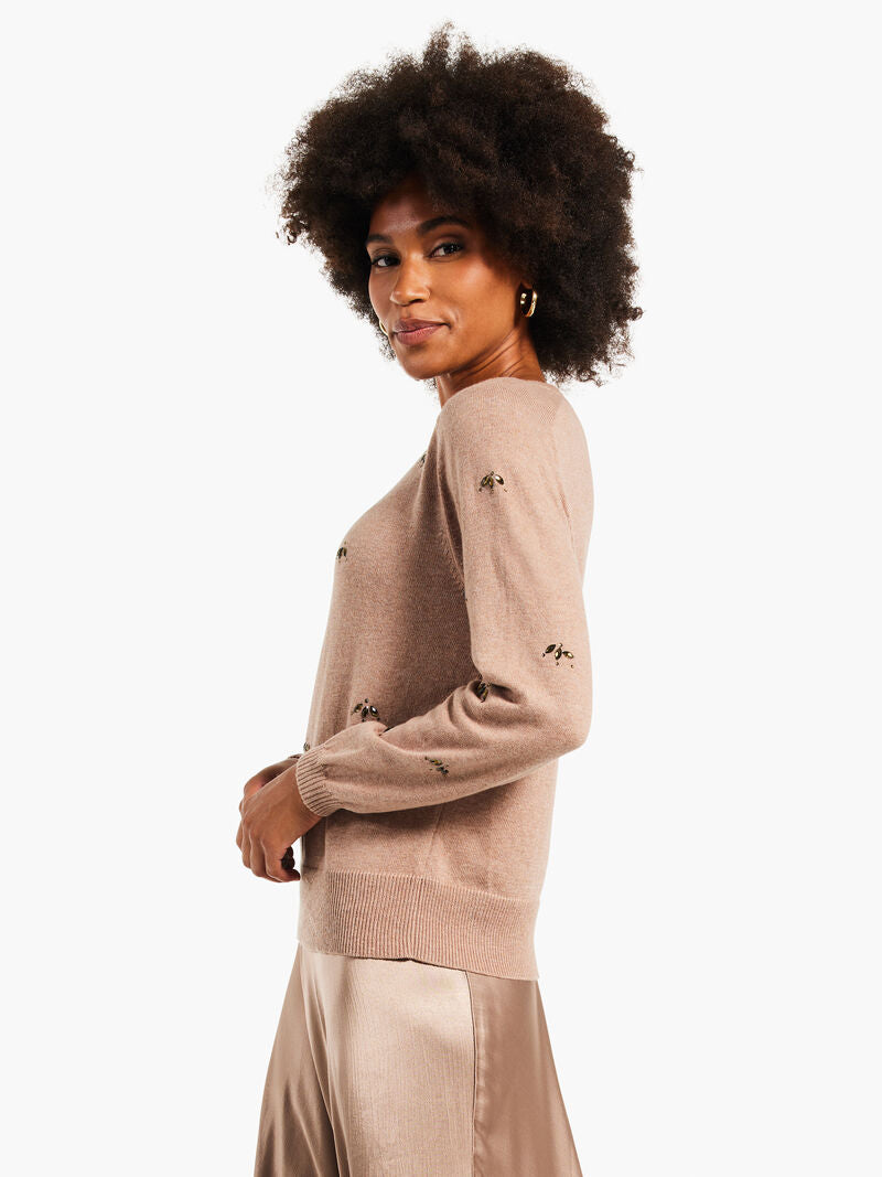 Hidden Gems Pullover Sweater - Macaroon