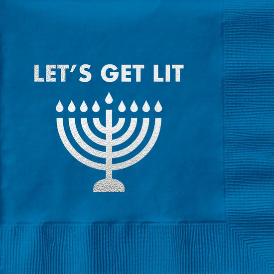 "Get Lit" Holiday Cocktail Napkin