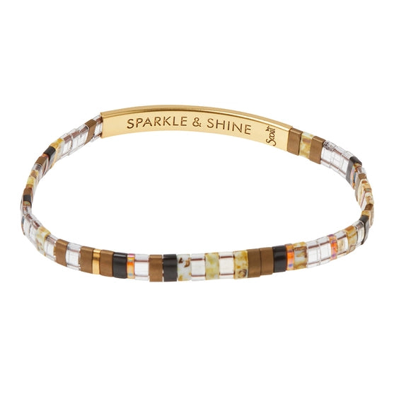 Good Karma Miyuki Bracelet "Sparkle & Shine" - Topaz/Gold