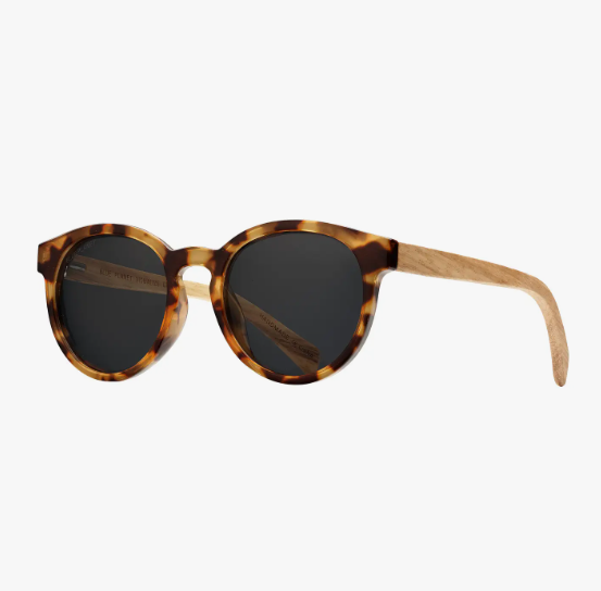 Andiz - Honey Tortoise / Zebra Wood / Smoke Polarized Sunglasses