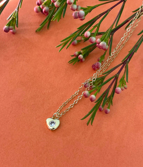 Tiny Gold Heart Necklace