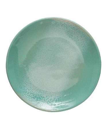 Round Stoneware Plate - Green
