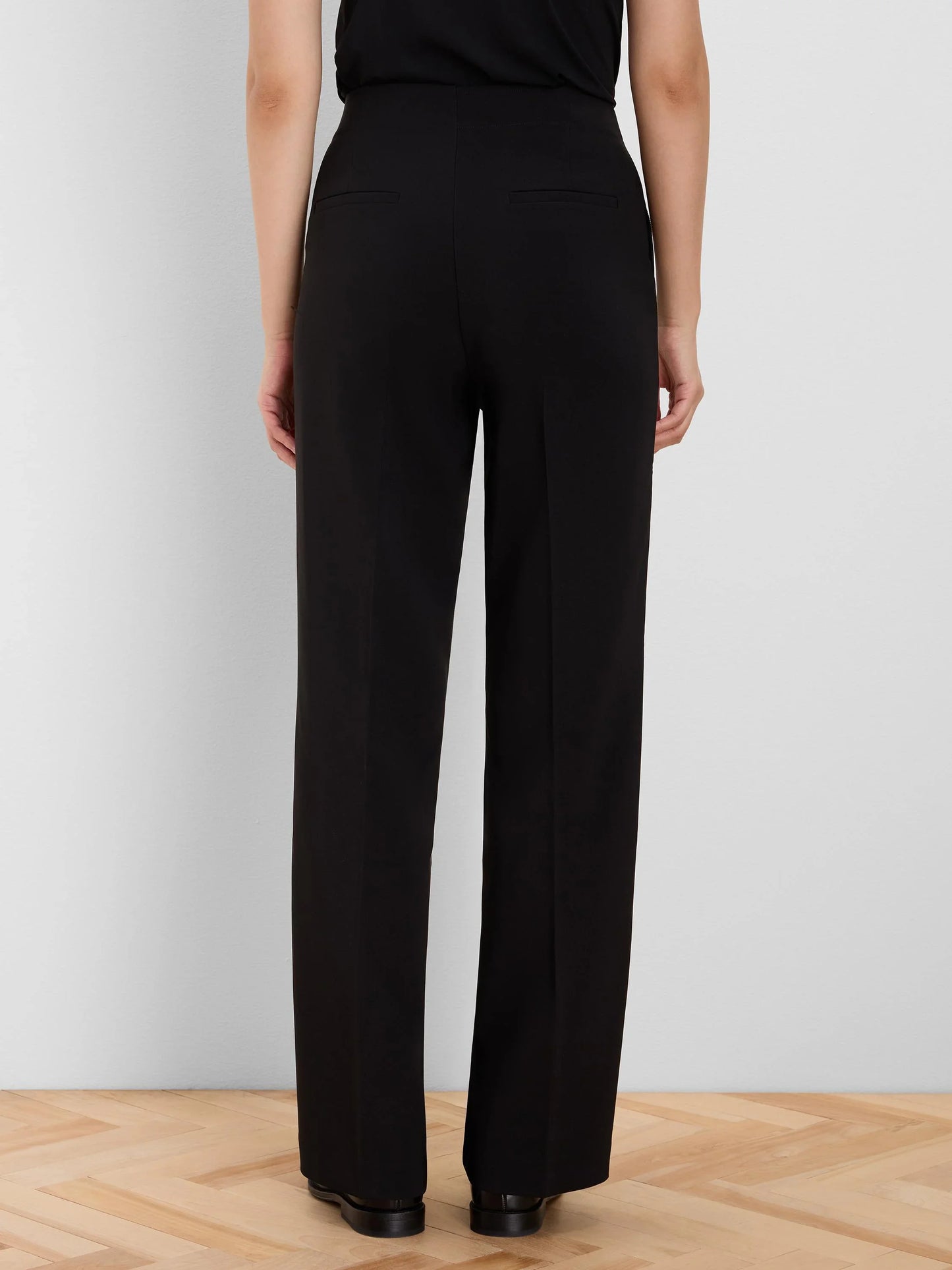 Quincy Wide Leg Grosgrain Pants - Onyx