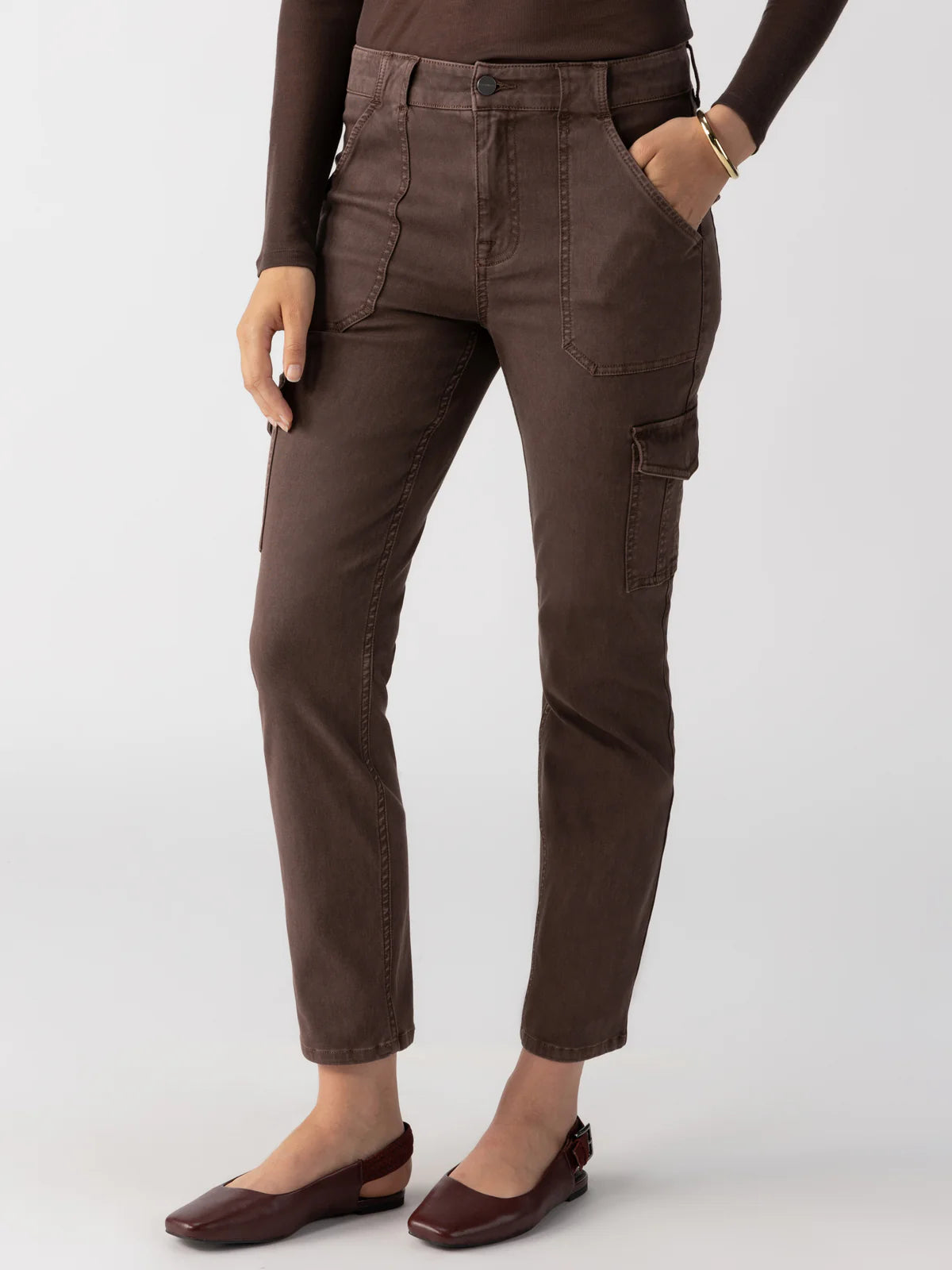 Sculpted Hayden Cargo Pants - Brown Sugar