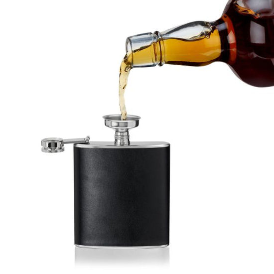 Monte Carlo Faux Leather Flask