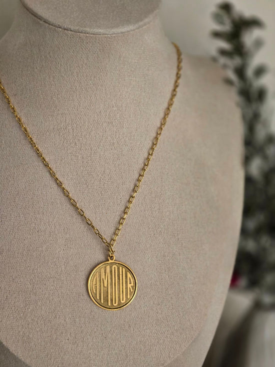 Necklace with Amour Gold Coin