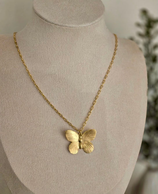 Necklace with Gold Butterfly