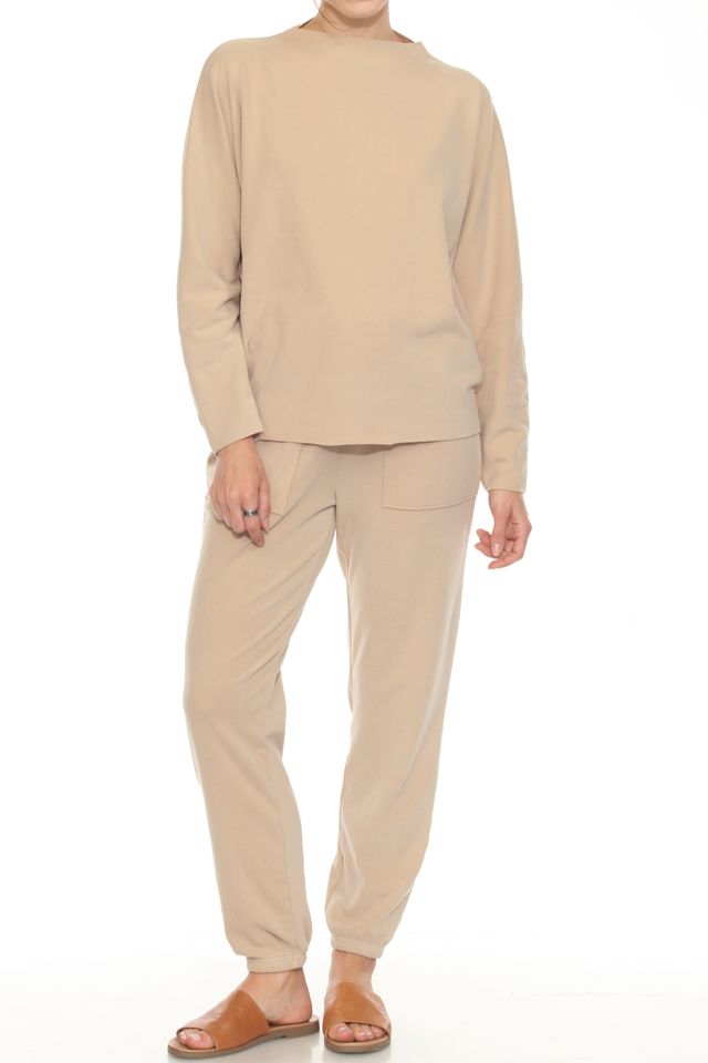 James Dolman Fleece Top - Cashmere