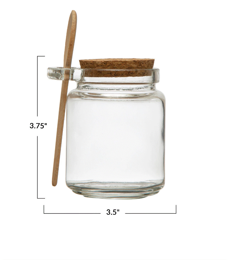 Glass Jar with Lid & Spoon