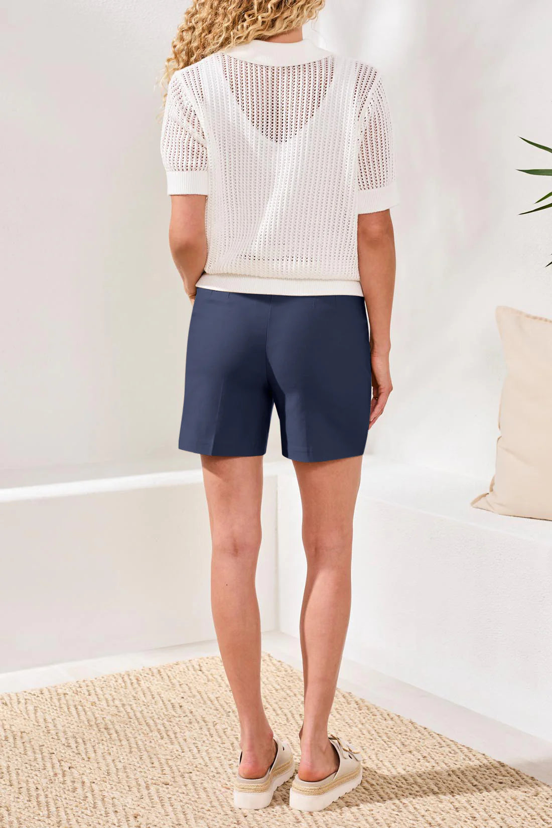 Flatten It Pull-On Shorts - Jet Blue