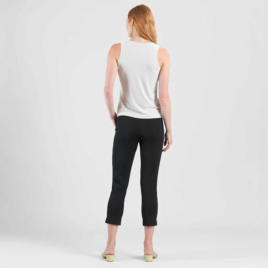 Modern Jewel Neck Tank Top - Bone