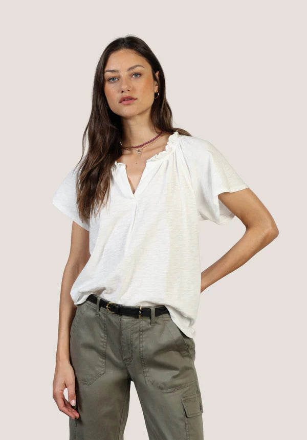Short Sleeved Jolie Tee - White