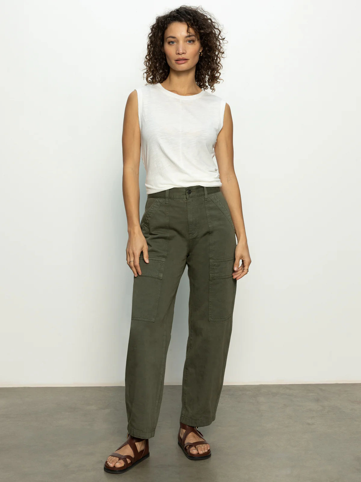 Boyfriend Utility Pants - Kalamata