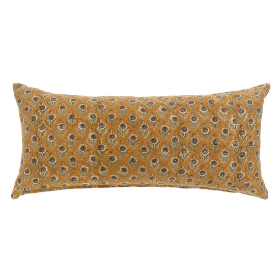 Kerala Block Print Lumbar Throw Pillow