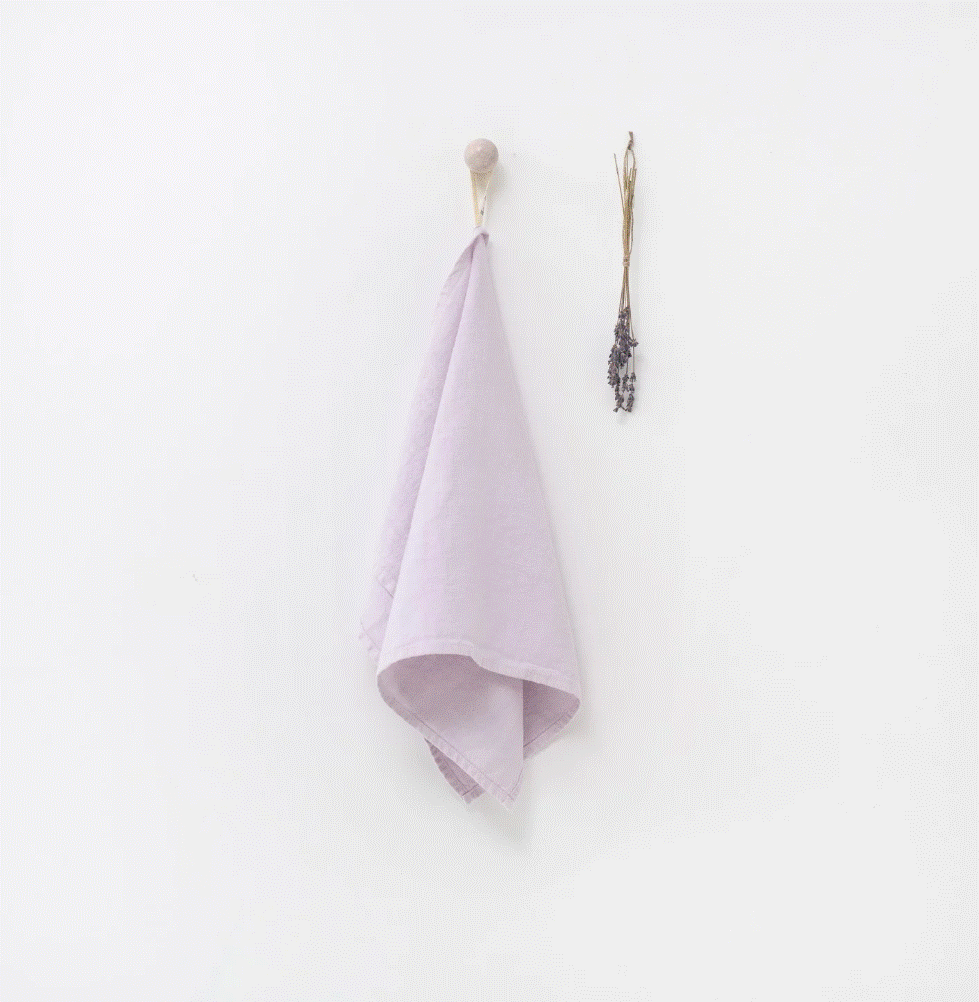 Linen Kitchen Towel - Lavender Fog