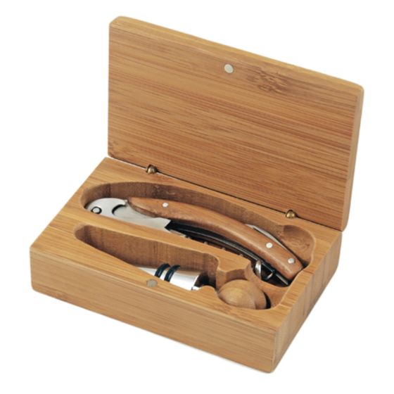Two-Piece Bamboo Accessory Set