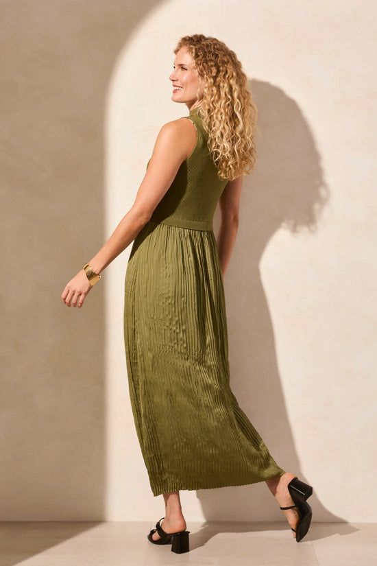 Sleeveless Two-fer Maxi Dress - Loden
