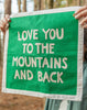 Mountains & Back Embroidered Canvas Banner
