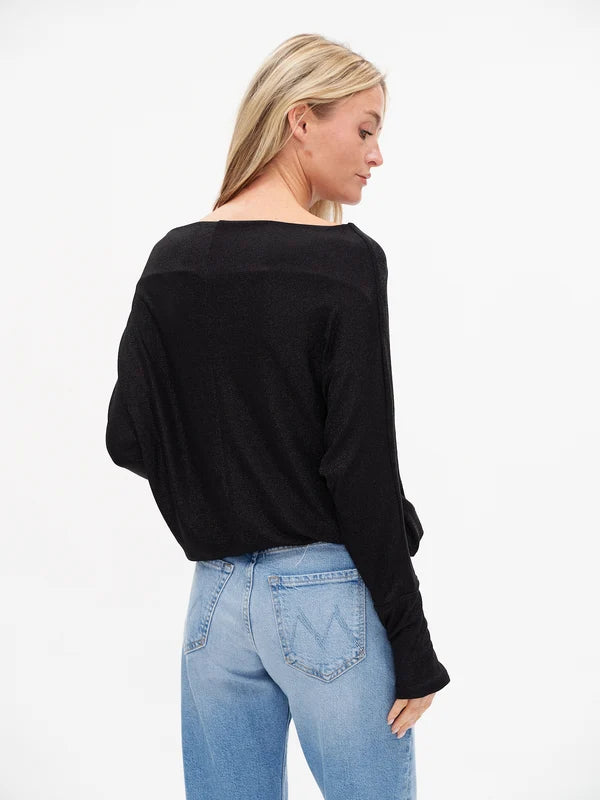 Anywhere Lurex Top - Black
