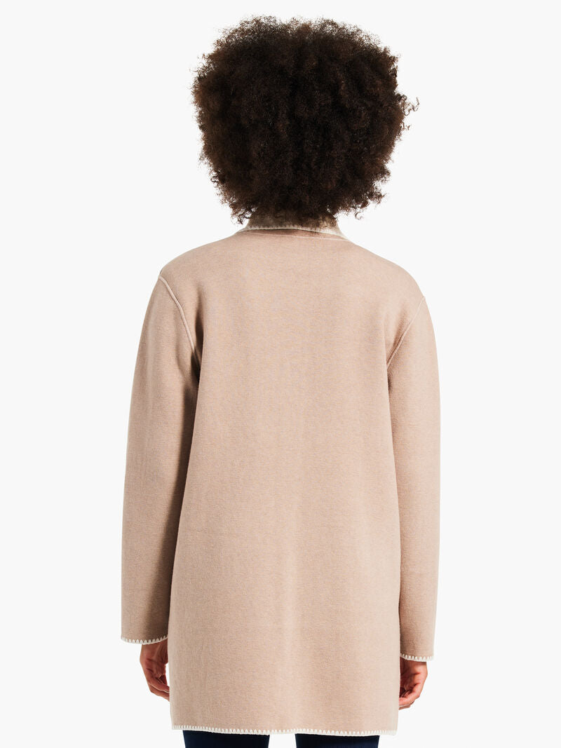 Cool Nights Reversible Knit Jacket - Macaroon