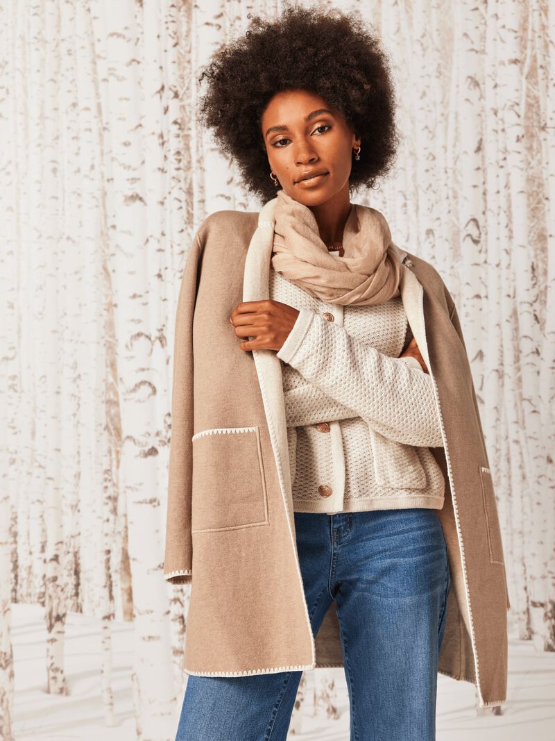 Cool Nights Reversible Knit Jacket - Macaroon