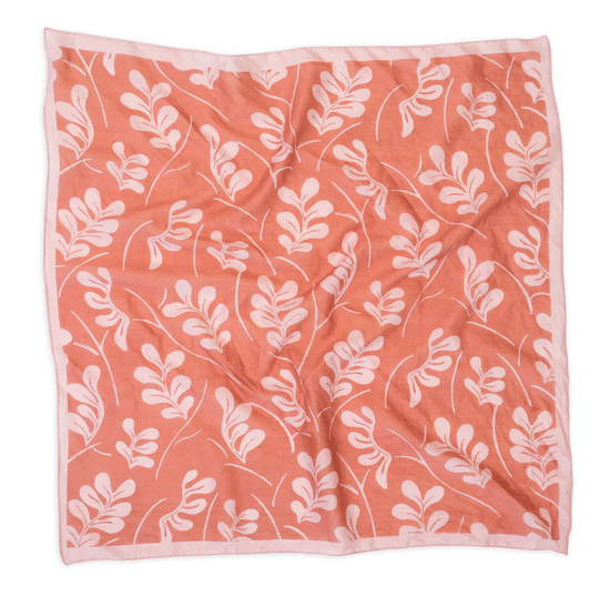 Riviera Cotton Scarf - Pink/Mauve Floral