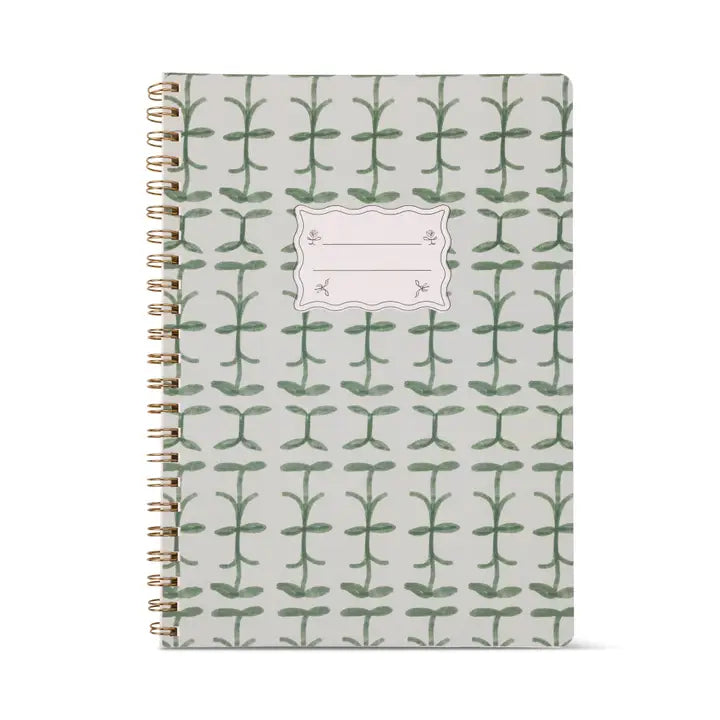 Mixed Credit Large Twinwire Notebook - Green Vine
