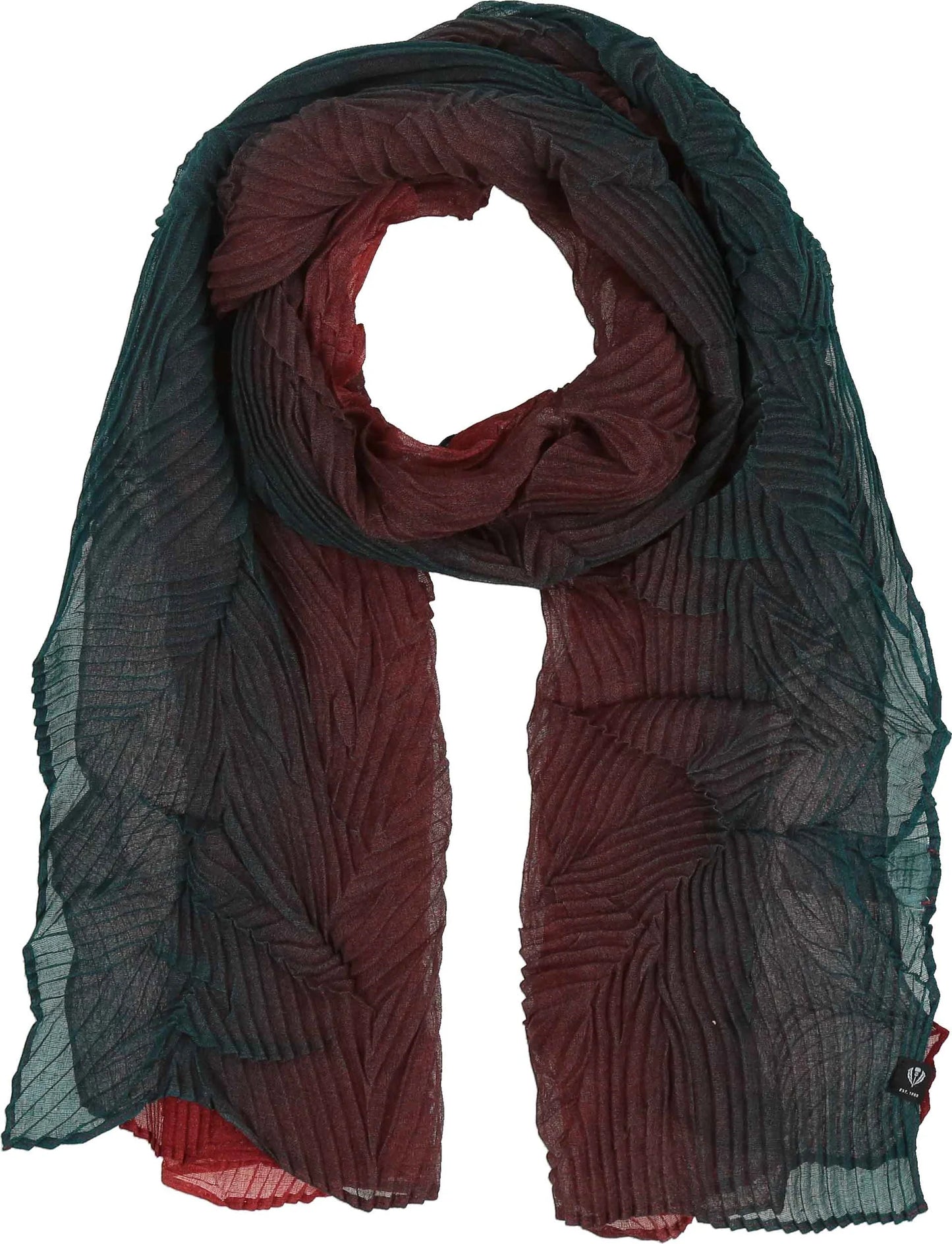 Multicolor Plisse Scarf - Moonlight Ocean